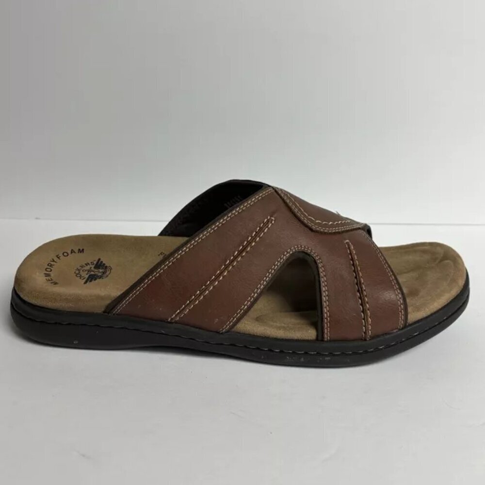 Dockers Men’s Sunland, Brown Slide Sandals, Size 15 M
